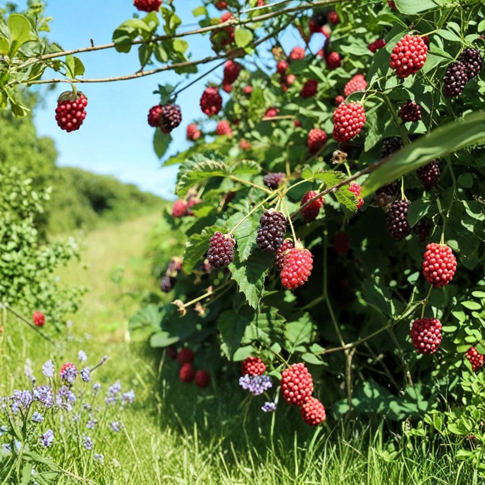Boysenberry Thornless Plant – 1 Live Starter Plug | Sweet Tart Berry Hybrid | 3–6 Inches Tall | Bare Root Fruit Plant | Backyard Garden Berry