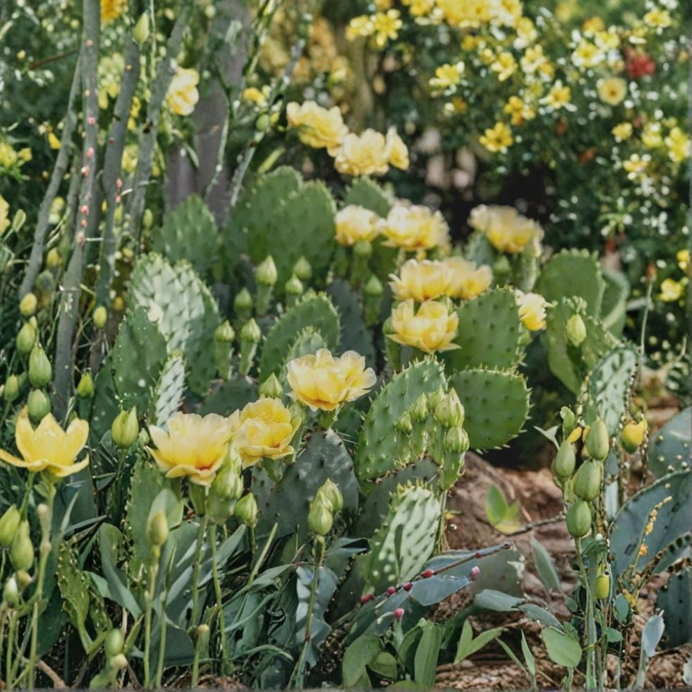 Yellow Prickly Pear – Opuntia Species Live Cactus Pad | 3–5 Inch Unrooted Cutting  Yellow Blooms | Easy to Root | Full Sun Lover
