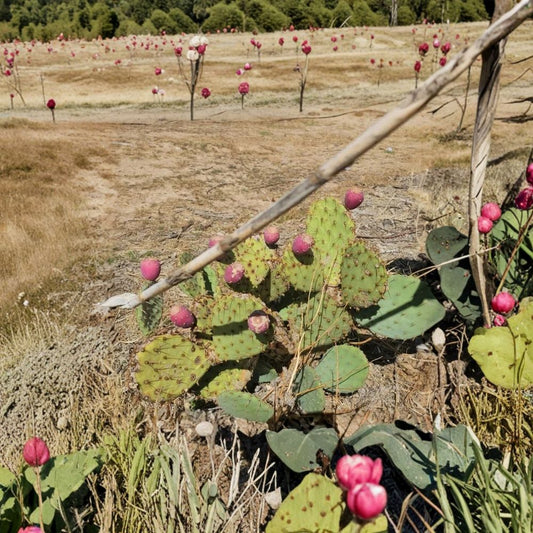 Desert Prickly Pear – Opuntia phaeacantha Live Cactus Pads | 2 Pad Bundle | 4–7 Inches  Cold Hardy to -20°F | Purple Fruit | Mojave Native