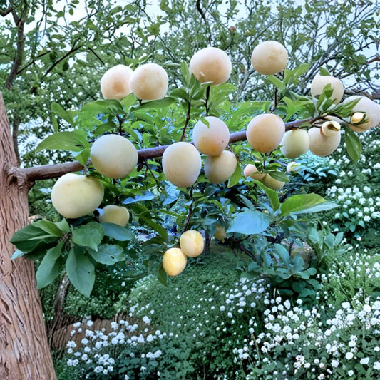 Japanese Yellow Plum Cuttings – 4 Unrooted Fruit Tree Cuttings | Large Sweet Juicy Plum | Edible Landscaping Plant