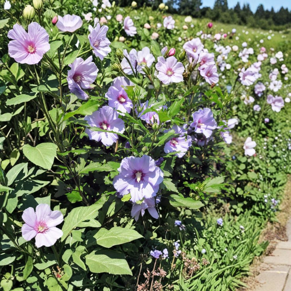 Rose of Sharon Hibiscus Cuttings – Hibiscus syriacus Live Unrooted | Set of 10 | Hardy Flowering Shrub | Easy to Grow | Garden Ready