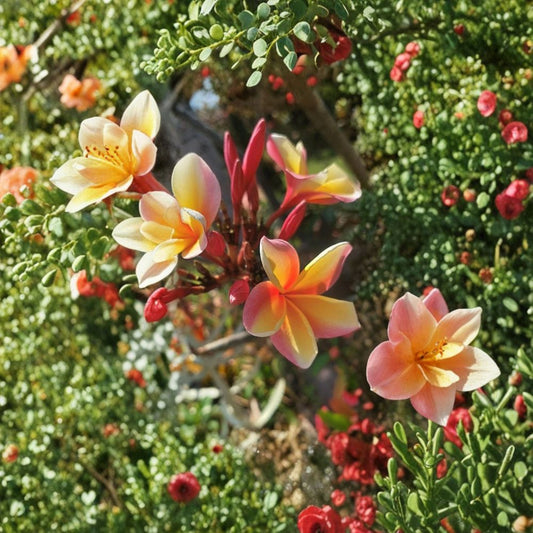 Hawaiian Rainbow Plumeria – 12 Inch Cutting | Frangipani Tropical Flower Plant | Multi Color Fragrant Blooms | Easy to Grow
