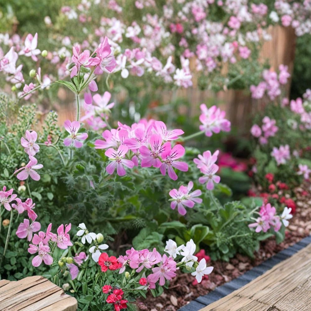 Rose Scented Geranium Cuttings – 6 Pack Pelargonium | Fragrant Rose Leaf Plant | Easy Rooting Houseplant