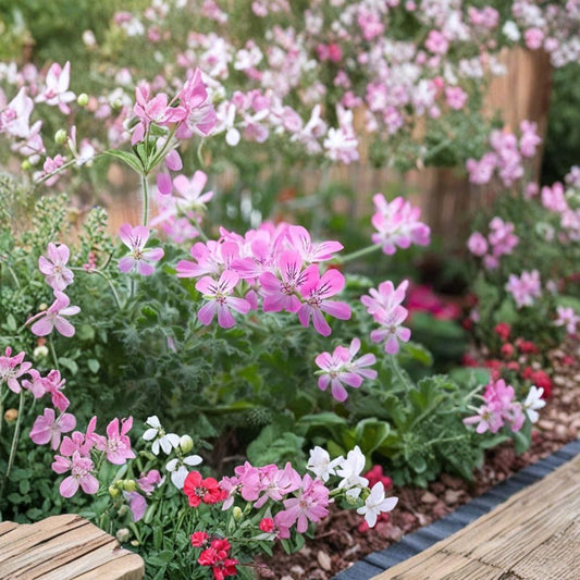 Rose Scented Geranium Cuttings – 6 Pack Pelargonium | Fragrant Rose Leaf Plant | Easy Rooting Houseplant