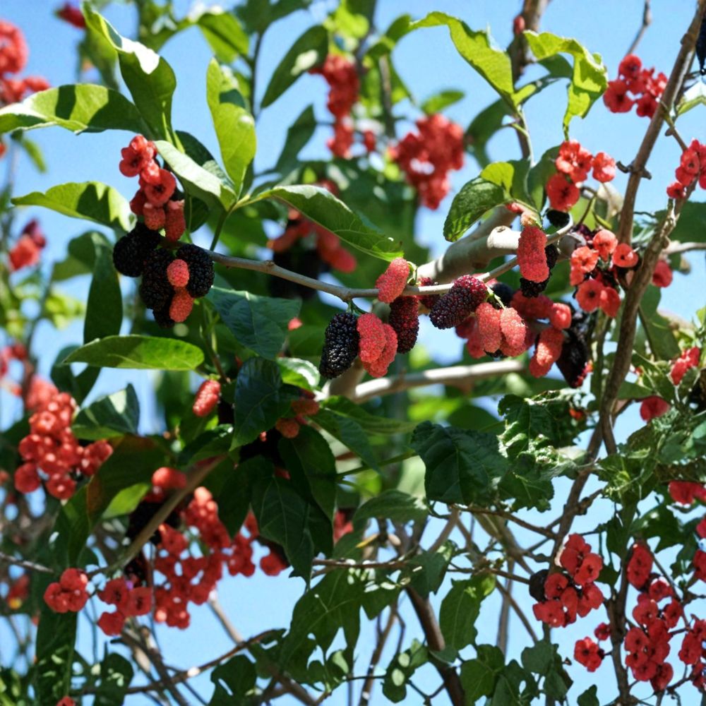 Dwarf Everbearing Mulberry Tree – Live Plant Starter | Fast Fruiting Morus Tree | Edible Garden Fruit Plant