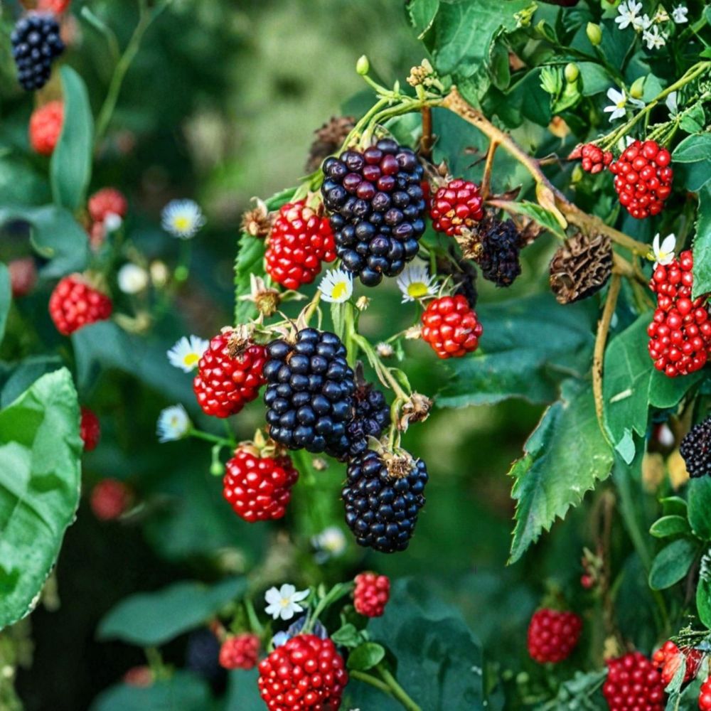 Sweet Ark Ponka Blackberry – Rubus Live Thornless Plant | 1–2 Year Old Well Rooted Berry Bush | Early Ripening Fruit Plant