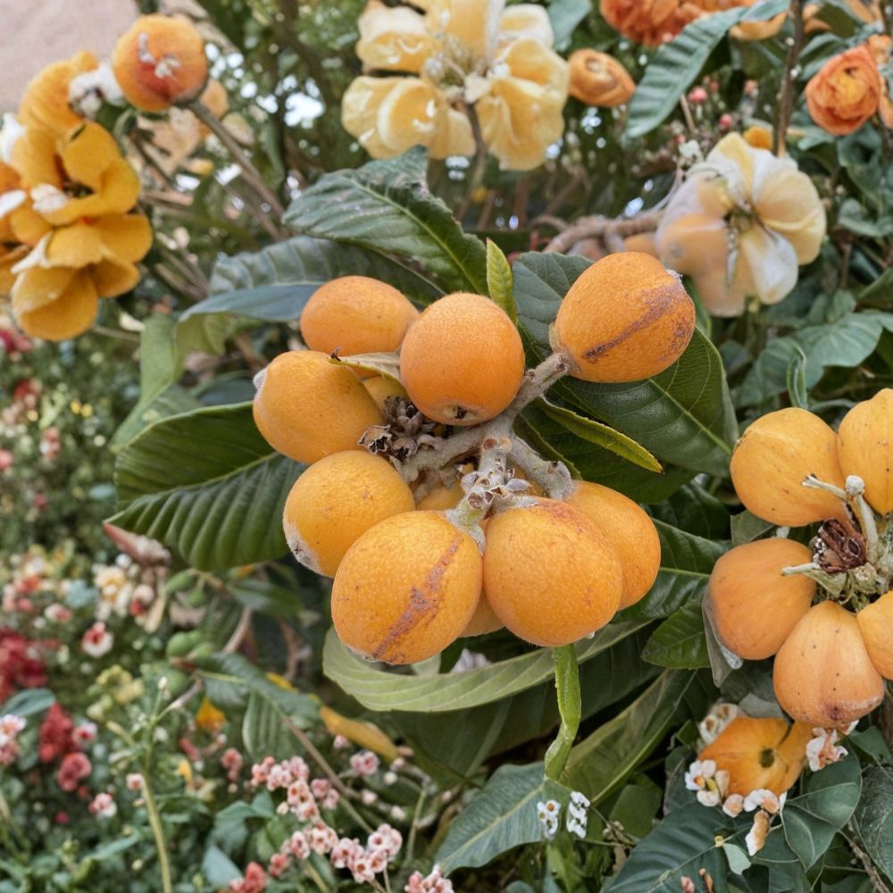 Sunset Orange Loquat Scions Set of 3 | Eriobotrya Japonica Grafting Cuttings | Sweet Fruit Tree Variety | Fresh Scion Wood | No Pot