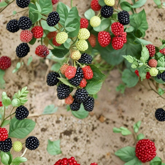 Triple Crown Thornless Blackberry – 2 Live Bare Root Plants | 2–3 Feet Tall | Sweet Large Berry Variety | Backyard Fruit Garden | High Yield Blackberry Bush
