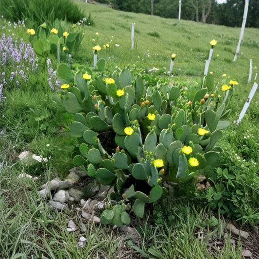 Opuntia cacanapa ‘Ellisiana’ – Spineless Prickly Pear Live Pad Cutting | Edible Nopales | Easy to Root  Thornless Cactus | Container or Garden Plant | Low Maintenance