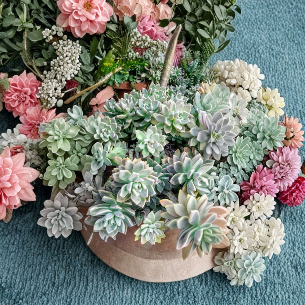 Succulent Cuttings Assortment – 6 Pack + Bonus | Mixed Varieties Organic Garden | Easy Grow Starter Set