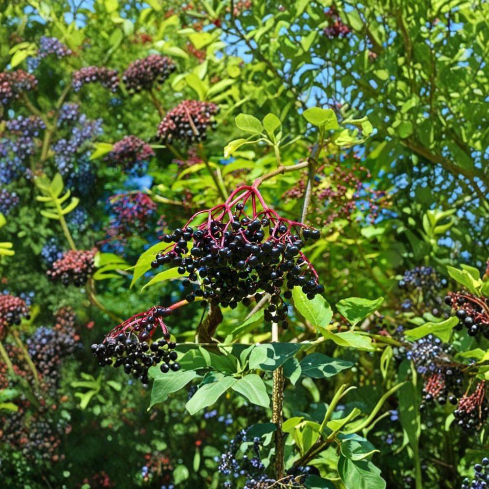 Elderberry Cuttings – Sambucus canadensis Live Cuttings | Set of 5 (6–10 Inch) | Edible Berry Shrub | Hardy Fruit Plant | Easy to Grow