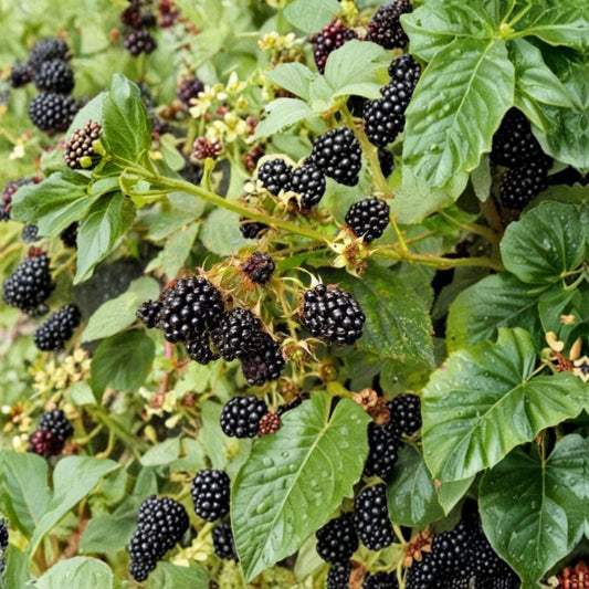 Darrow Thorned Blackberry Plants – Set of 10 Starter Plugs | 3–6 Inches Tall | Bare Root Rubus fruticosus | Cold Hardy Berry Bush