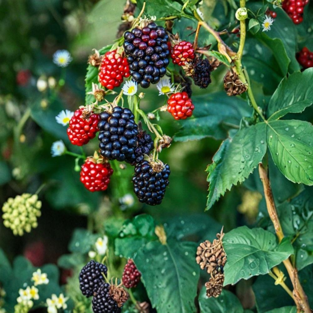 Sweet Ark Ponca Thornless Blackberry Plants – Set of 2 Live Berry Bushes | 1–2 Year Old Plants | Early Ripening Sweet Fruit