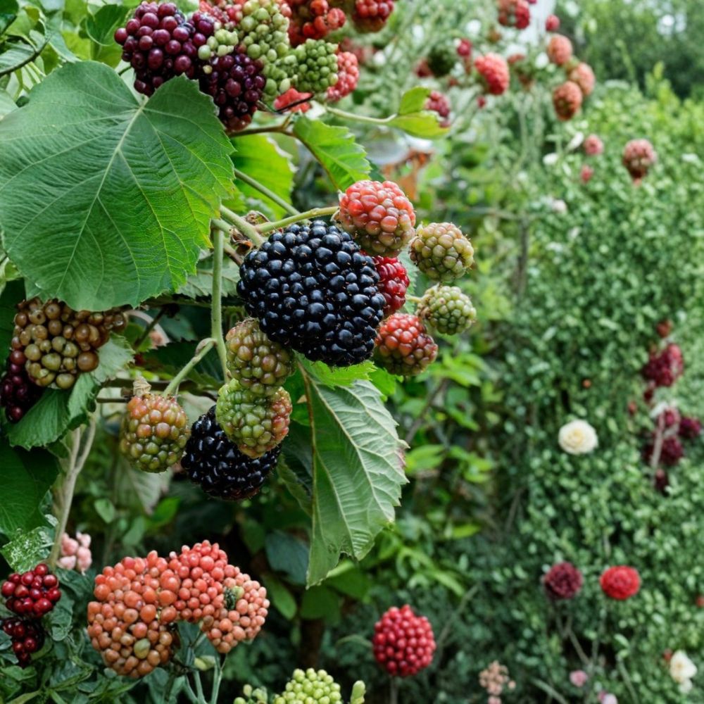 Osage Thornless Blackberry – Live Plant | 1–2 Year Old Well Rooted Plant | Sweet Large Berry Variety | Easy Grow Backyard Fruit Bush | High Yield Blackberry