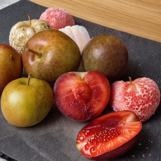 Pluot ‘Flavor Supreme’ Live Fruit Tree | 4 Feet Tall | Shipped in 3 Gallon Pot  Burgundy Flesh Pluot | Sweet & Juicy | Premium Bigger Trunk Tree