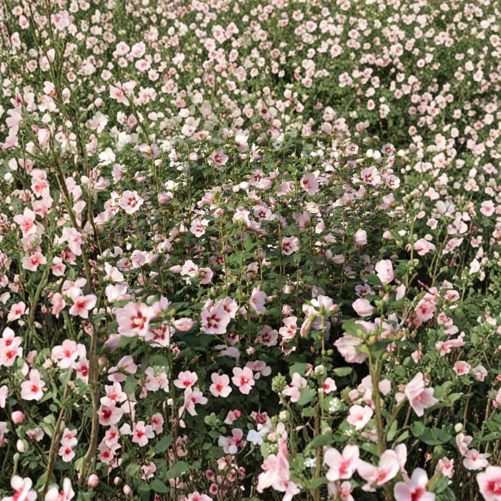 Hibiscus ‘Hamabo’ – Rose of Sharon Live Starter Plant | 5–7 Inches Tall | Dormant Hardy Hibiscus | White Pink Red Center Blooms | Summer Flowering Shrub