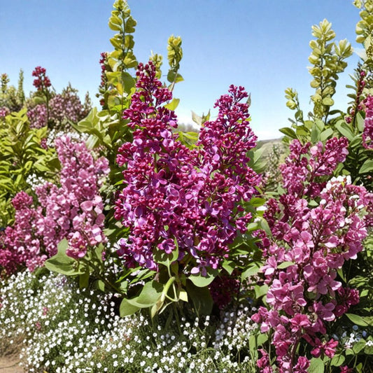 Syringa ‘Monge’ – Lilac Live Starter Plant | 6–8 Inches Tall | Deep Purple Fragrant Blooms | Hardy Spring Flowering Shrub | Classic Garden Lilac