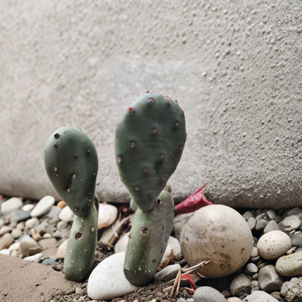 Winter Hardy Prickly Pear Cactus – Opuntia Live Pads | 2 Pack 3 Inch Cuttings | Cold Hardy Succulent | Outdoor & Garden Cactus | Easy to Grow