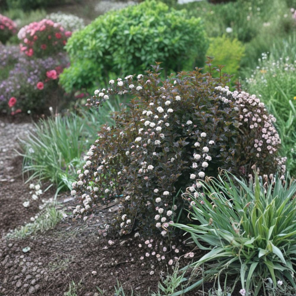 Physocarpus ‘Summer Wine’ – Ninebark Live Starter Plant | 5–7 Inches Tall | Includes Nursery Pot Dark Foliage Shrub | White Spring Blooms | Easy to Grow