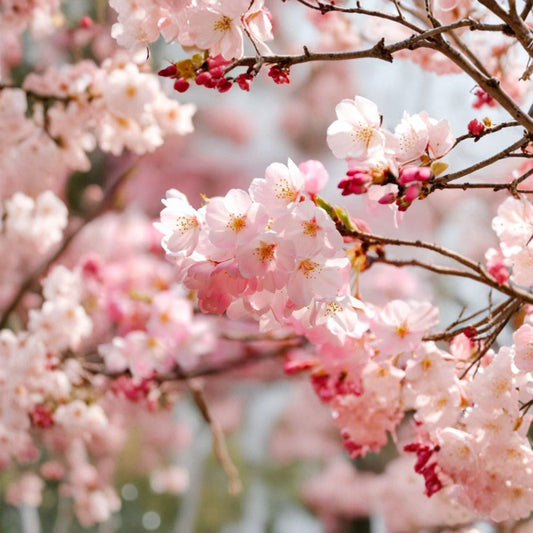 Akebono Flowering Cherry – Prunus × yedoensis ‘Akebono’ Grafted Tree | 3–4 Feet Tall | Ships in 3 Gallon Pot  Soft Pink Spring Blooms | Ornamental Landscape Tree | Strong Established Trunk
