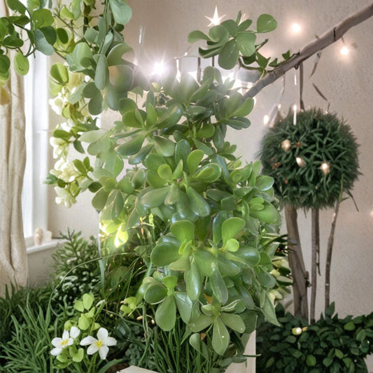 Jade Plant Cuttings – Crassula ovata Deep Green Succulent | 2 Unrooted Cuttings 4–5 Inch | Easy Care Money Plant | Indoor Outdoor Starter