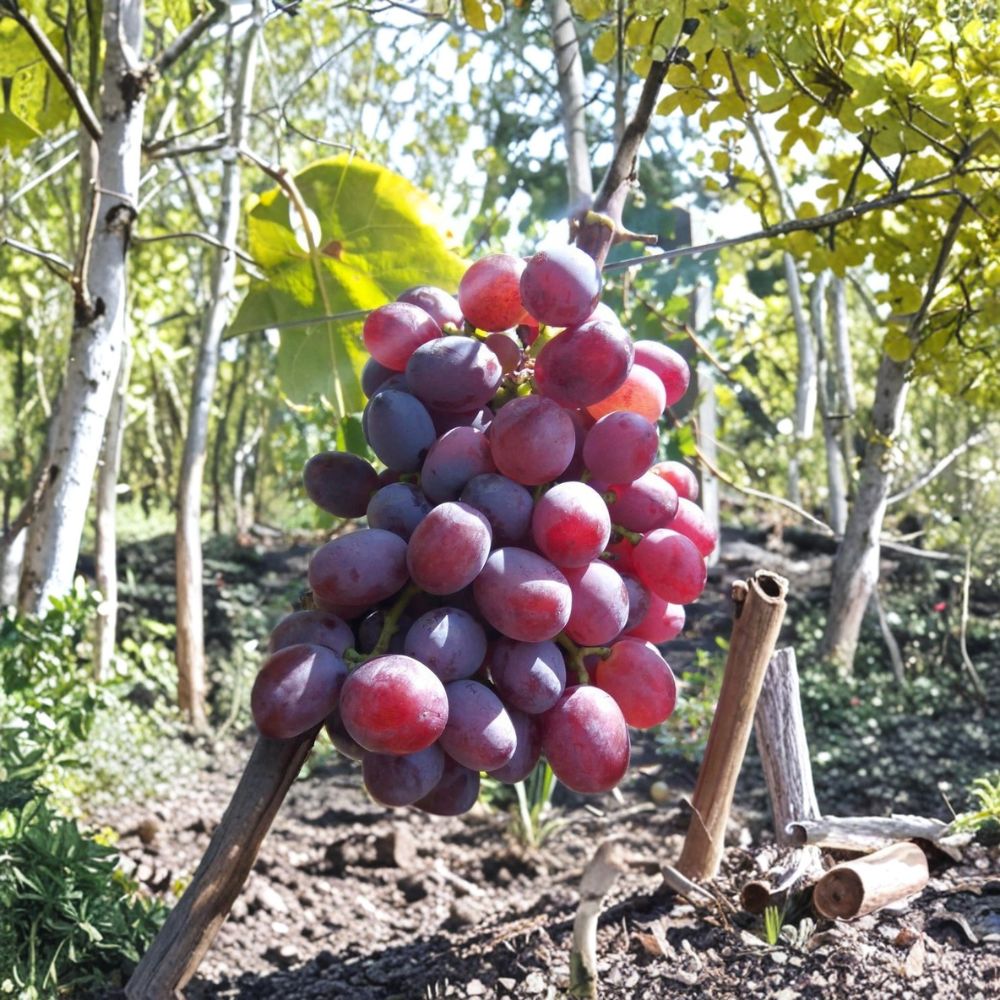 Wink Grape Cuttings – Vitis Hybrid | 5 Unrooted Cuttings | Purple Juicy Grapes | Sweet Fruit Variety | For Rooting or Grafting