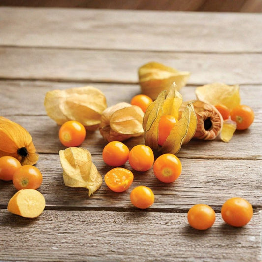 Strawberry Ground Cherry – Physalis pruinosa 200+ Heirloom Seeds | Sweet Tropical Flavor | 2026 Packed  Golden Husked Fruit | Easy to Grow | Container Friendly
