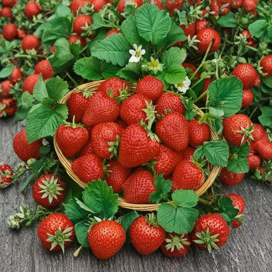 Seascape Strawberry – Fragaria × ananassa ‘Seascape’ 6 XL Bare Root Plants | Everbearing Day-Neutral | Zones 4–9  Super Sweet Flavor | Large Firm Berries | Heat & Humidity Tolerant