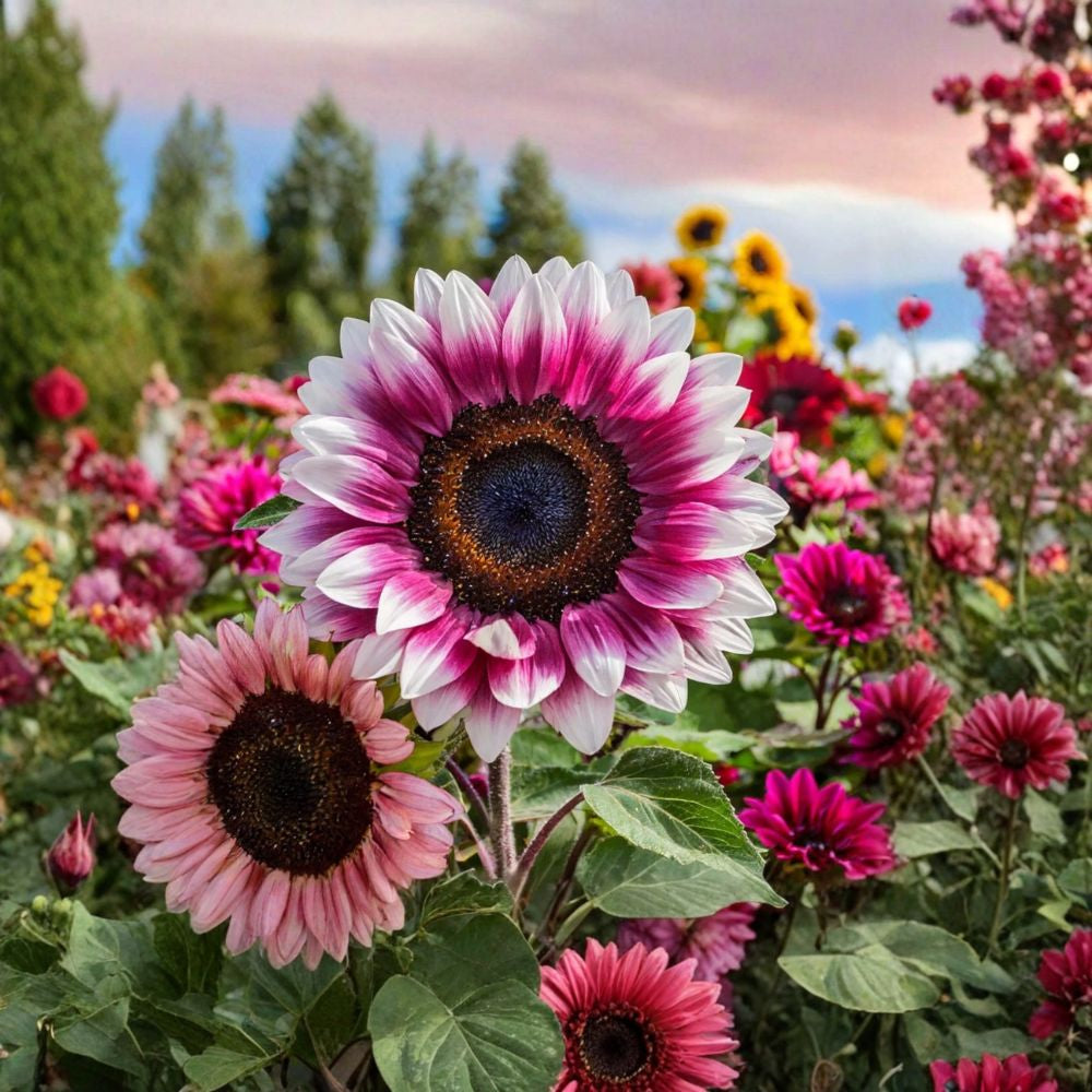 Strawberry Blonde Sunflower – Helianthus annuus 50 Seeds | Hybrid Heirloom Variety | Non-GMO  Pink Blush Blooms | Easy to Grow | Perfect for Beds & Borders