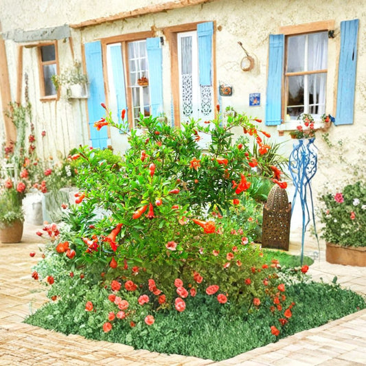 Pomegranate Tree – Punica granatum Seeds | 200 Seeds | Edible Fruit Shrub | Fast Growing | Heat & Drought Tolerant