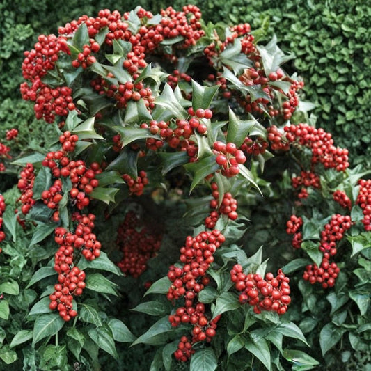 Chinese Holly – Ilex cornuta Seeds | 1600 Seeds | Evergreen Hedge, Topiary & Winter Interest Shrub