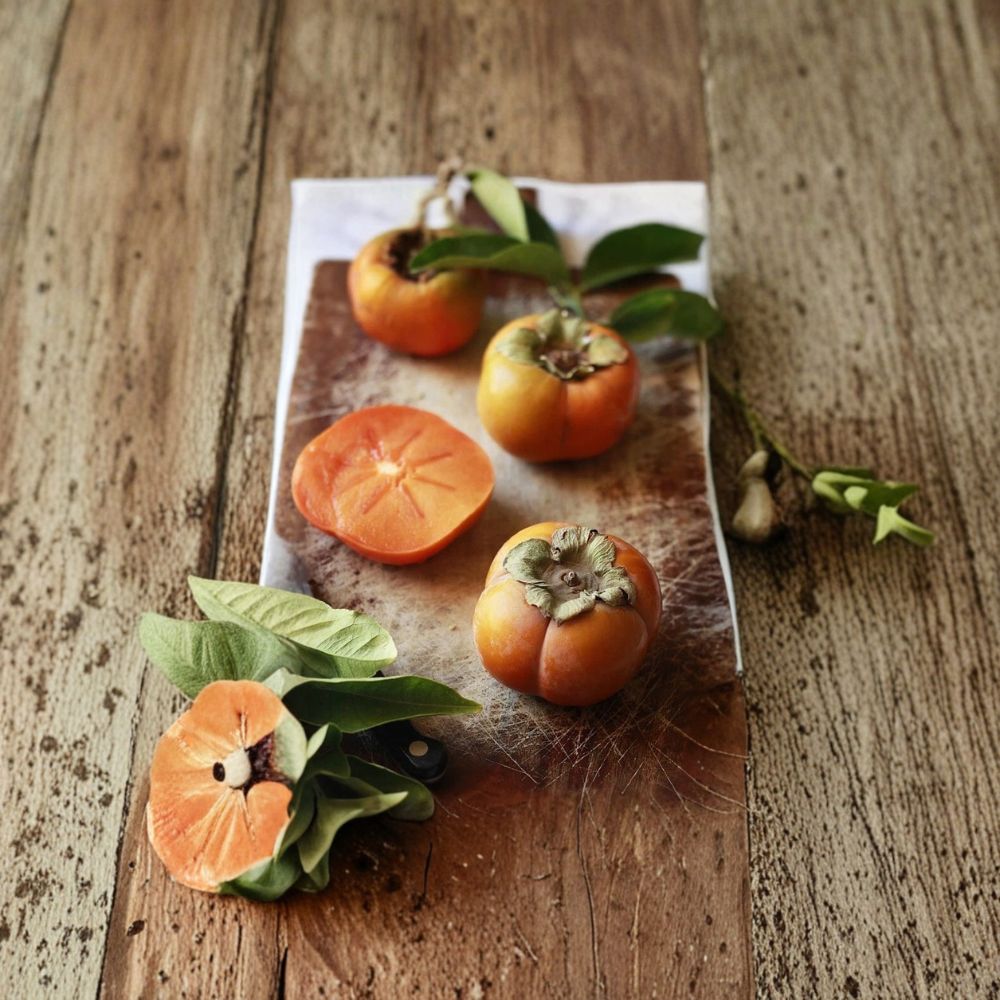 Super Sweet Rare Fuyu Japanese Persimmon – 3 Cuttings for Rooting or Grafting | Non-Astringent Persimmon Variety | Backyard Orchard Fruit Tree Starter | Rare Persimmon Propagation Wood