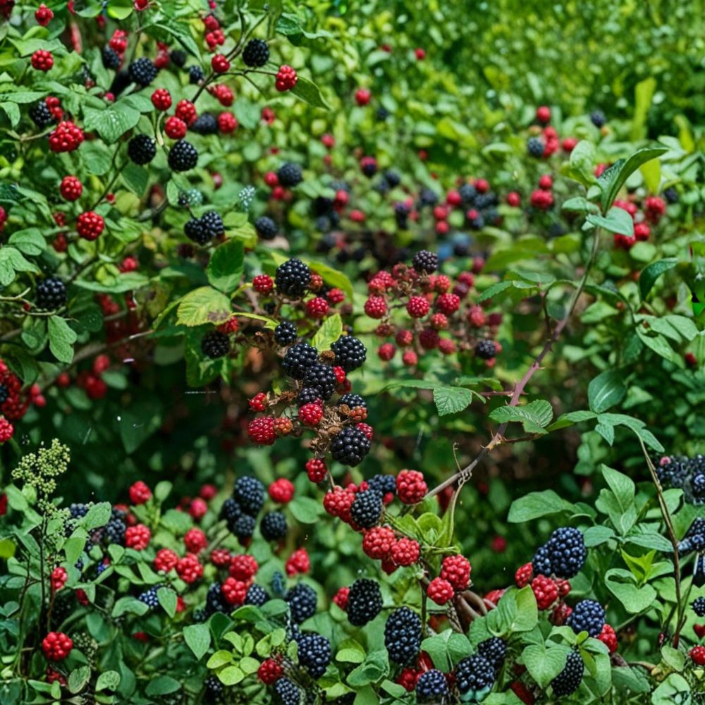 OG Blackberry Plant – Rubus fruticosus Live Fruiting Bush | Dormant Bare Root Plant | Washed Roots in Grow Bag | Hardy Outdoor Berry Plant | Easy to Grow