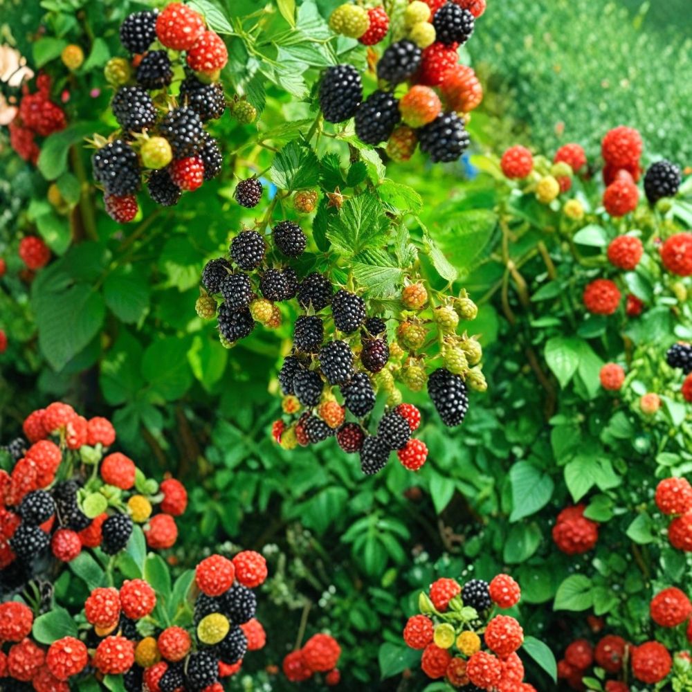 Prime-Ark Horizon Blackberry – Rubus Live Starter Plugs | 3–6 Inches Tall | Set of 5 Bare Root Plants | Dual Fruiting Berry Bush | Garden Ready
