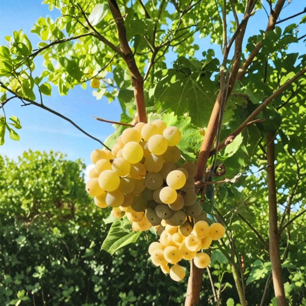 Hebén Grape Vine – Vitis vinifera Live Plant | 1–2 Ft Tall Rare Organic Grape Vine | Sweet European Wine & Table Grape | Patio & Backyard Friendly