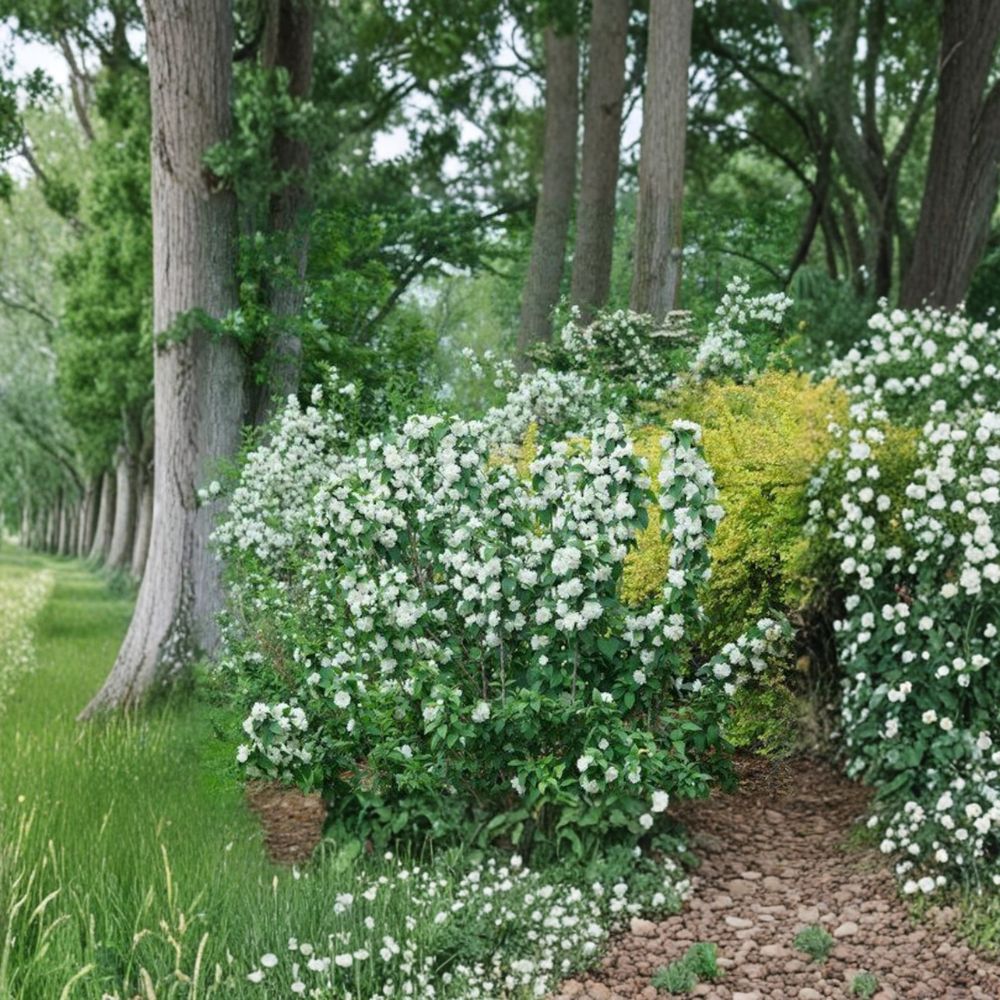Philadelphus ‘Illuminati Spice’ – Mock Orange Live Starter Plant | 5–7 Inches Tall | Double White Fragrant Blooms | Compact Shrub | Citrus Scented Flowers