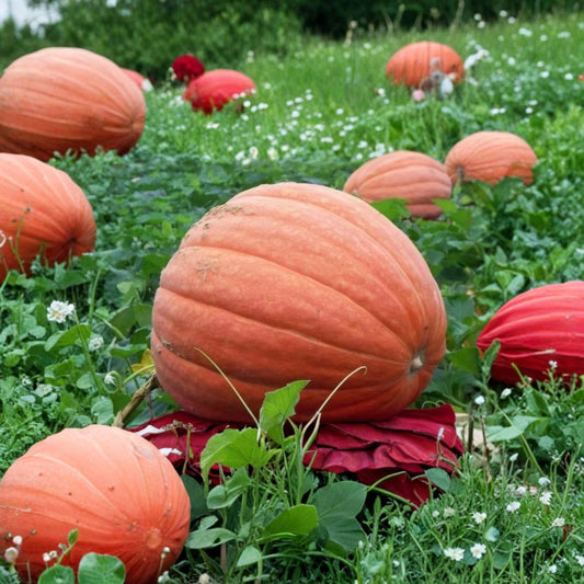 Big Max Pumpkin Seeds – 5 Organic Non-GMO Seeds | Giant Pumpkin Variety 1–200+ LBS | Heirloom Garden Squash | Grow Massive Pumpkins