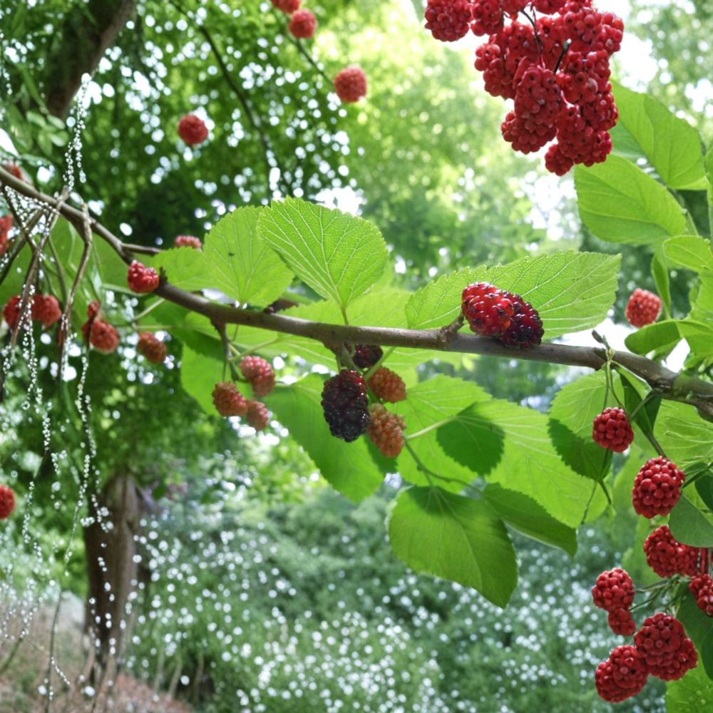 Red & Black Mulberry Leaves – Organic Shrimp & Caterpillar Food | 20 Leaves Fresh or Dried | Natural Aquarium & Insect Feed | Garden Grown