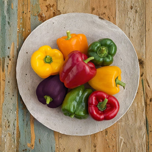 Mixed Color Bell Pepper Seeds – 1800 Non-GMO Heirloom Seeds | Sweet Garden Peppers | Vegetable Garden Seed Pack | Colorful Pepper Mix