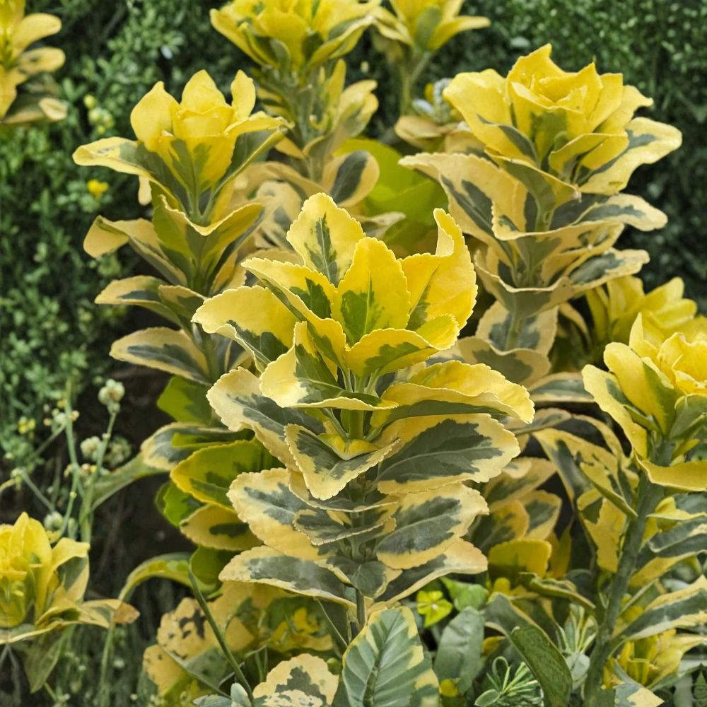Golden Euonymus – Euonymus japonicus ‘Aureomarginatus’ Rare Cuttings | 5 Fresh Unrooted Cuttings | Variegated Evergreen Shrub | Cuttings for Rooting or Grafting