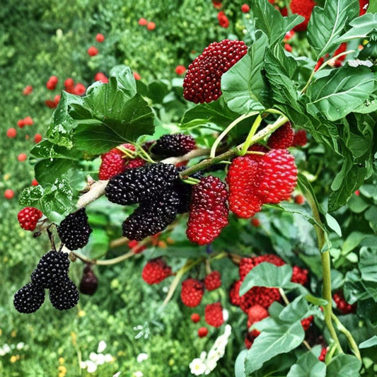 Black Mulberry – Morus nigra Fresh Cuttings | 7 Inch Unrooted Propagation Wood | 8 Pack for Rooting or Grafting | Sweet Berry Tree Starter