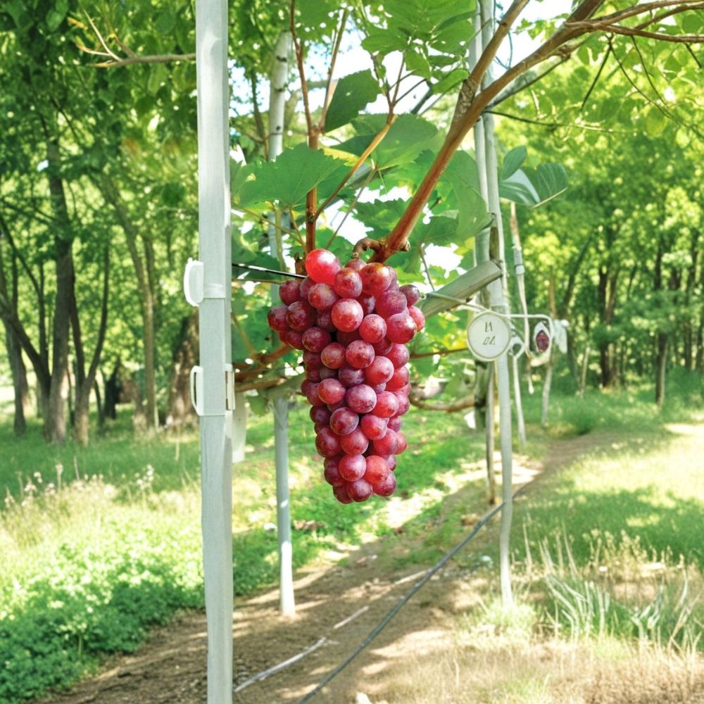 Hongju Grape Vine – Vitis vinifera Live Plant | 1–2 Ft Tall Rare Sweet Red Grape | Premium Asian Table Grape | Organic Patio & Backyard Vine