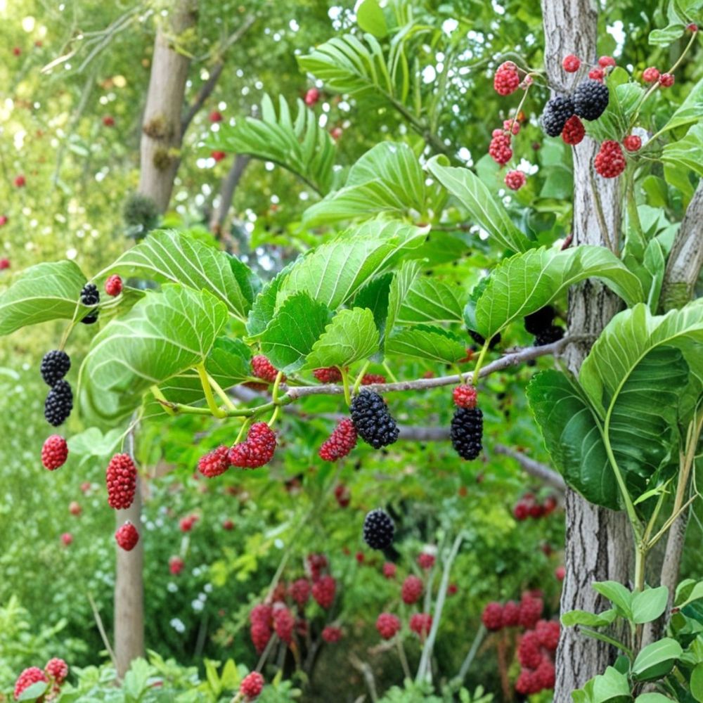 Red Mulberry Tree – Morus rubra Live Plant | 1 Ft+ Bare Root Tree | Native Sweet Berry Fruit Tree | Fast Growing Backyard Orchard Tree