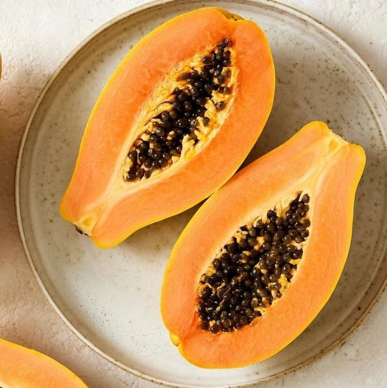 Tropical Sunrise Papaya Seeds (Carica papaya) – 100+ Premium High-Yielding Sweet Pink-Orange Papaya Seeds