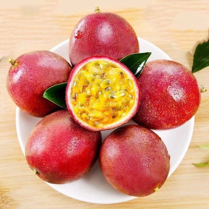 150+ Red Passion Fruit Seeds (Passiflora edulis) – Premium Purple Granadilla & Exotic Fruiting Vine Seeds for Planting