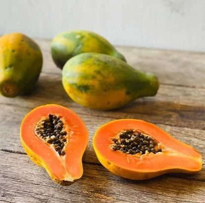 Solo Sunrise Papaya Seeds (Carica papaya) – 150+ Premium Hawaiian Heirloom Sweet Salmon-Pink Papaya Seeds