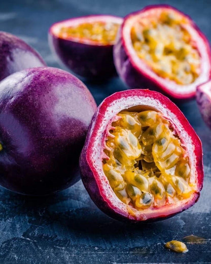 Purple Passion Fruit Seeds 150+ pcs (Passiflora edulis) – Premium Certified Purple Granadilla Tropical Fruit Vine Plant Seeds for Planting
