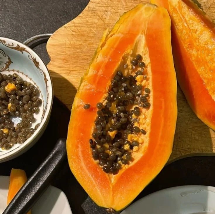 Bulk Red Caribbean Papaya Seeds (Carica papaya 'Red Caribbean') – 150+ Premium Fresh Rare Massive Sweet Red Papaya Seeds for Planting