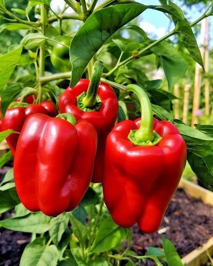 40+ Bell Pepper Seeds (Capsicum annuum) – Bundling 4 Cultivar Garden Package Certified Heirloom Vegetable Seeds for Planting