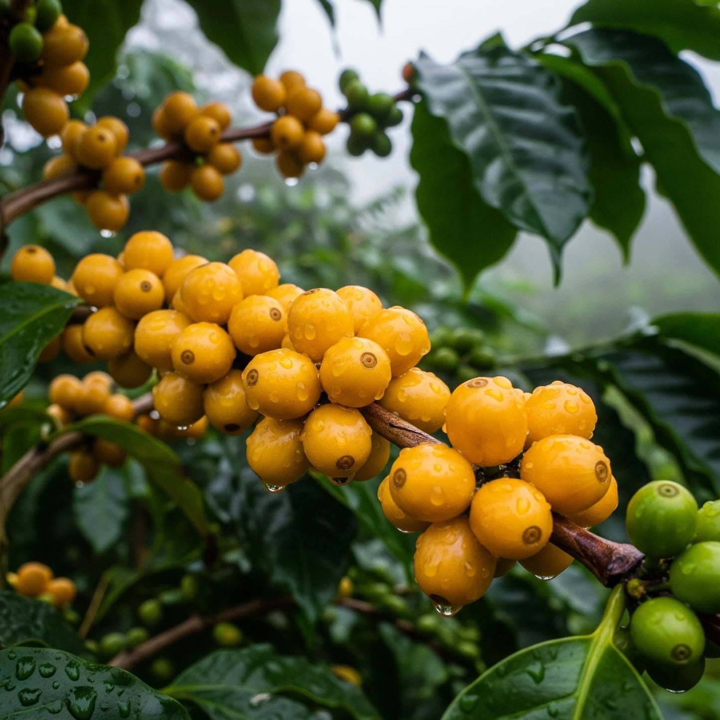 Yellow Caturra Coffee Seeds (Coffea arabica var. Caturra Amarelo / Dwarf Highland Selection) – Premium Gourmet Specialty Coffee Plant Seeds for Planting